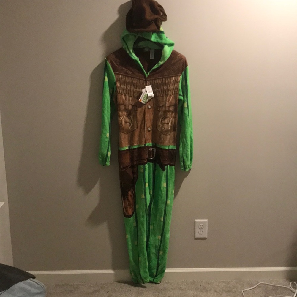 Cactus Cowboy Union Suit Pajamas 1 piece Halloween dress up costume Medium NWT